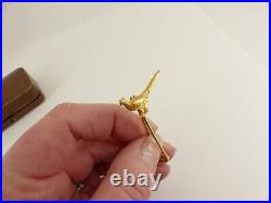 18ct Gold Pheasant Brooch Hunting Diamond Partridge Bird Victorian Antique Box E