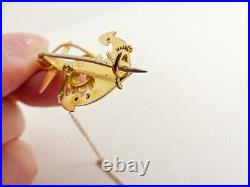 9ct Gold Brooch Anchor Hearts Sweetheart Antique Victorian with Gift Box