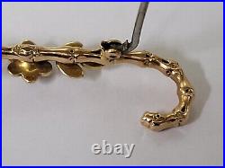 AN 18CT GOLD & PEARL VICTORIAN NOVELTY WALKING CANE BROOCH. RefAood