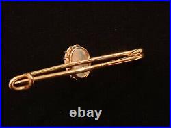 Antique 14K Gold Brooch Pin Imperial Victorian Edwardian Opal Gemstone Jewelry