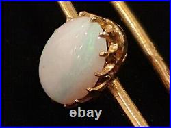 Antique 14K Gold Brooch Pin Imperial Victorian Edwardian Opal Gemstone Jewelry