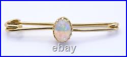 Antique Victorian 15ct Gold Opal Bar Brooch