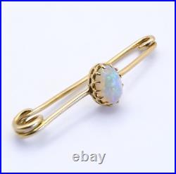 Antique Victorian 15ct Gold Opal Bar Brooch