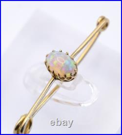 Antique Victorian 15ct Gold Opal Bar Brooch