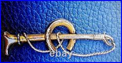 Antique Victorian 9ct Gold Brooch/Tie Pin, Equestrian, 1.59 gr, 4.5cm