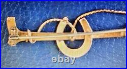 Antique Victorian 9ct Gold Brooch/Tie Pin, Equestrian, 1.59 gr, 4.5cm