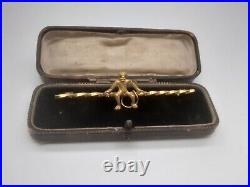 Antique Victorian Gold gilt metal sitting Monkey stick pin brooch, Rare