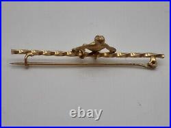 Antique Victorian Gold gilt metal sitting Monkey stick pin brooch, Rare