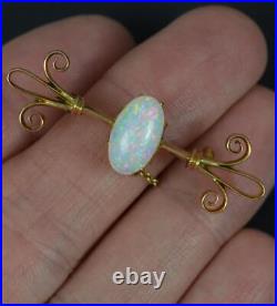 Colourful Victorian 15 Carat Gold and Natural Opal Brooch