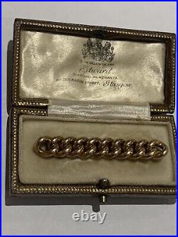 Fine Victorian 15ct Solid Gold Curb Linked Brooch Circa 1880 5.0 Grammes