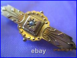 Gold 9 Ct Antique, Victorian Seed Pearl Brooch, C 1870-1901, Hallmarked