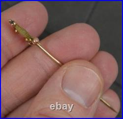 Rare Novelty Victorian 9ct Rose Gold Sword Shape Stick Tie Pin