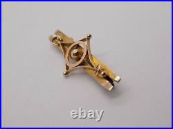 VICTORIAN ANTIQUE 9CT GOLD ART NOUVEAU DESIGN BROOCH. 2.1 Grams