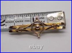 VICTORIAN ANTIQUE 9CT GOLD ART NOUVEAU DESIGN BROOCH. 2.1 Grams