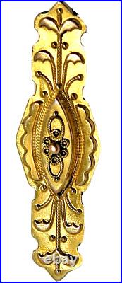 Victorian 15 ct Gold Bar Brooch Weight 2 Grams Size 3.5 cm x 1.2 cm