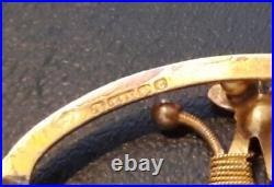 Victorian 15ct Gold Ruby & Diamond Wishbone Brooch