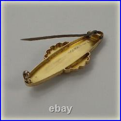 Victorian 9ct Gold Diamond set Brooch, original presentation case