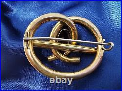 Victorian Gold Knot Citrine Brooch