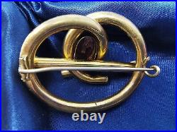 Victorian Gold Knot Citrine Brooch