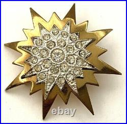 Victorian Gold Paste Starburst Brooch