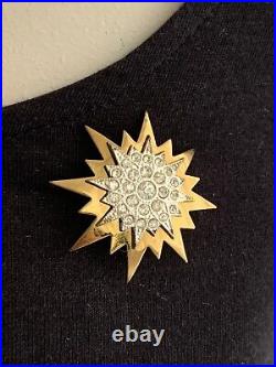 Victorian Gold Paste Starburst Brooch