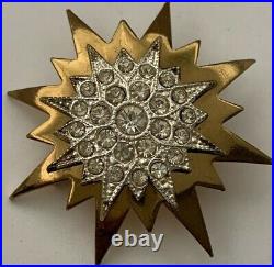 Victorian Gold Paste Starburst Brooch