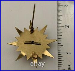 Victorian Gold Paste Starburst Brooch