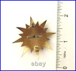 Victorian Gold Paste Starburst Brooch