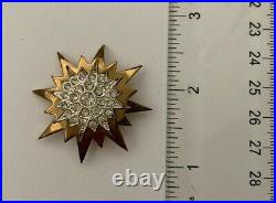 Victorian Gold Paste Starburst Brooch