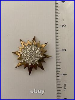 Victorian Gold Paste Starburst Brooch