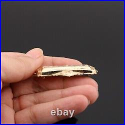 Vintage 9ct 375 Gold Brooch Victorian Style Etched Art Deco Birmingham BLtd 6.8g