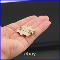 Vintage 9ct 375 Gold Brooch Victorian Style Etched Art Deco Birmingham BLtd 6.8g