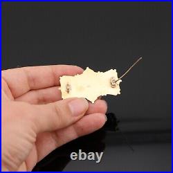 Vintage 9ct 375 Gold Brooch Victorian Style Etched Art Deco Birmingham BLtd 6.8g