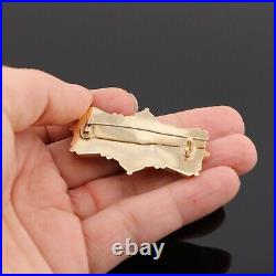 Vintage 9ct 375 Gold Brooch Victorian Style Etched Art Deco Birmingham BLtd 6.8g